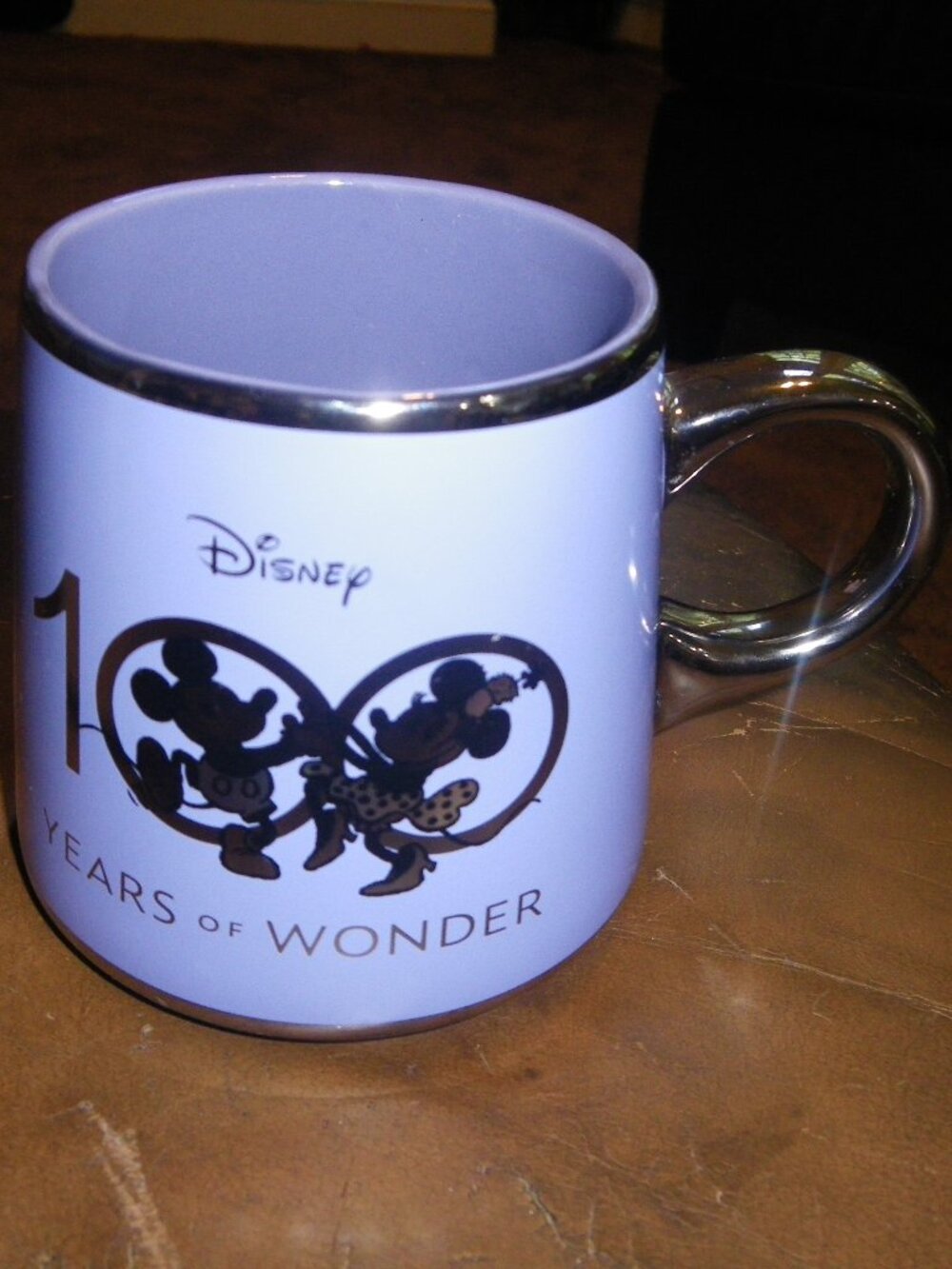 Disney 100 Years of Wonder Large Coffee Tea Mug Mickey Minnie Bling! Bling!